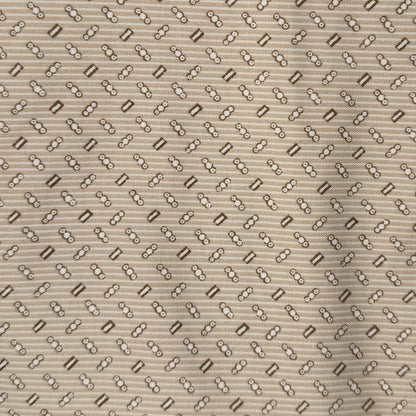 Tan & Brown Geometric Cotton: 5 yds