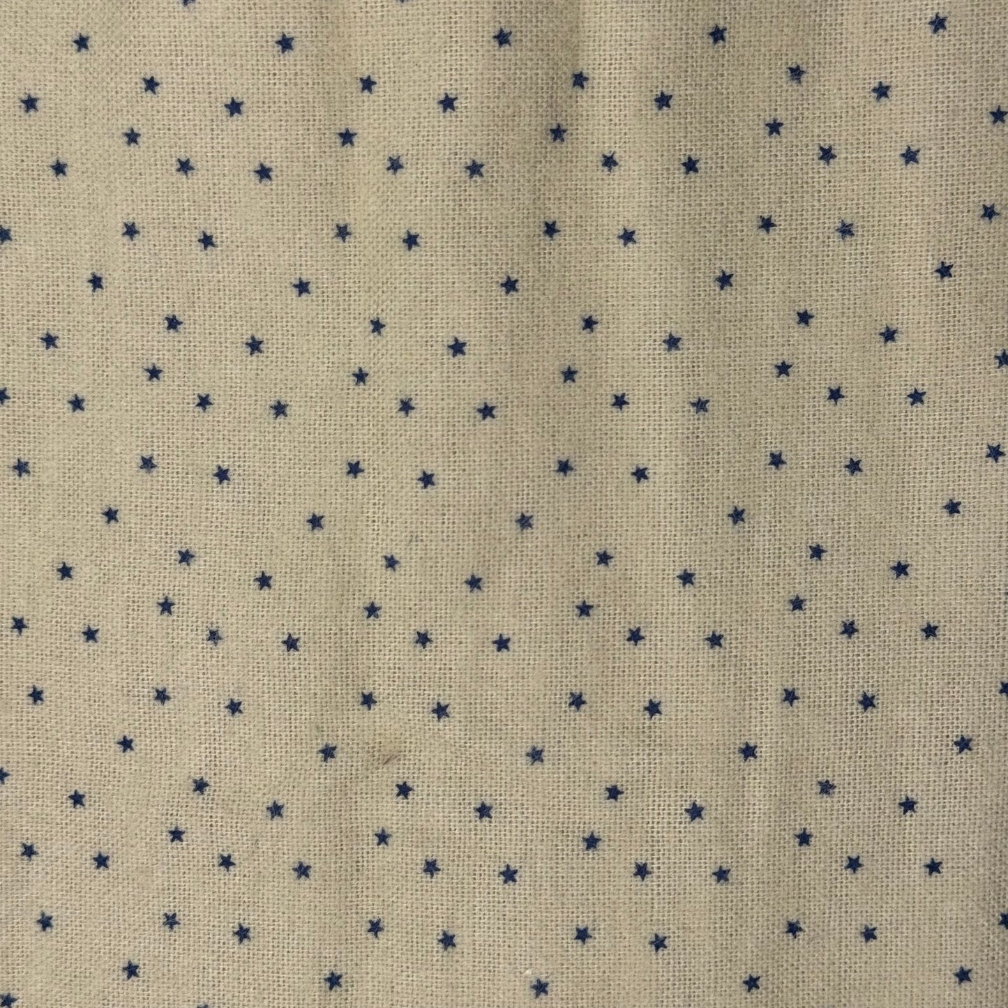 Cream With Stars Brushed Cotton Blend: 1.25 yds