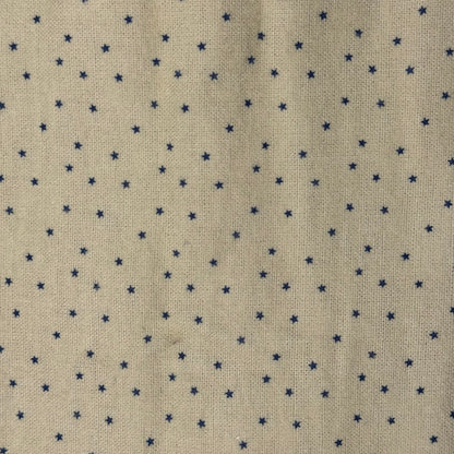 Cream With Stars Brushed Cotton Blend: 1.25 yds