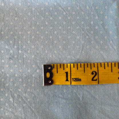 Two-Tone Blue Polka Dots Cotton: 1.25 yds