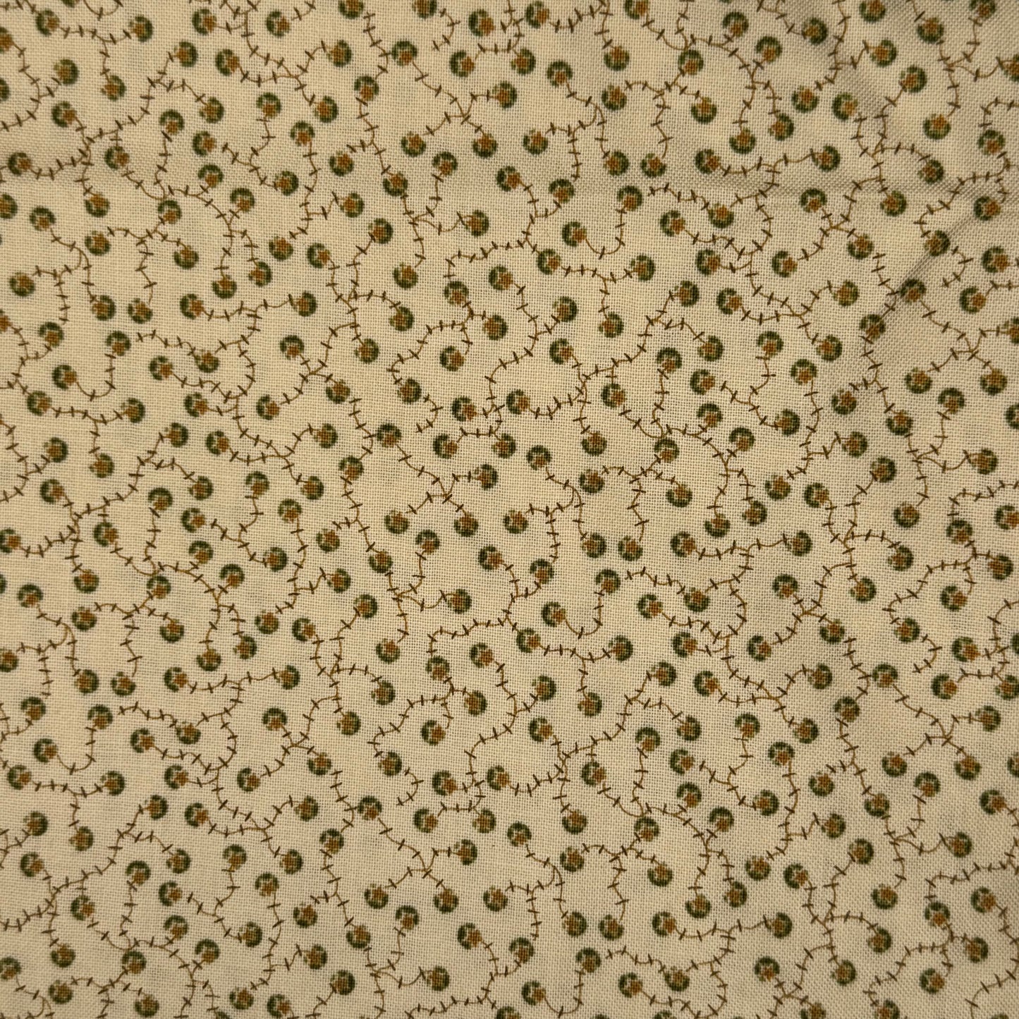 Tan Climbing Vines Cotton: 4 yds
