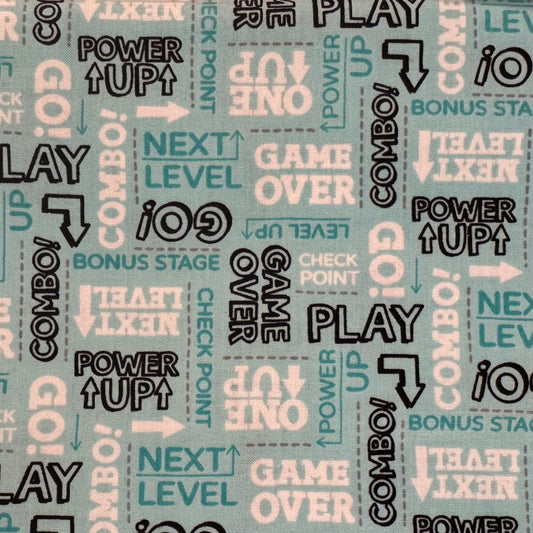 Game Over Cotton Blend: 1.5 yds