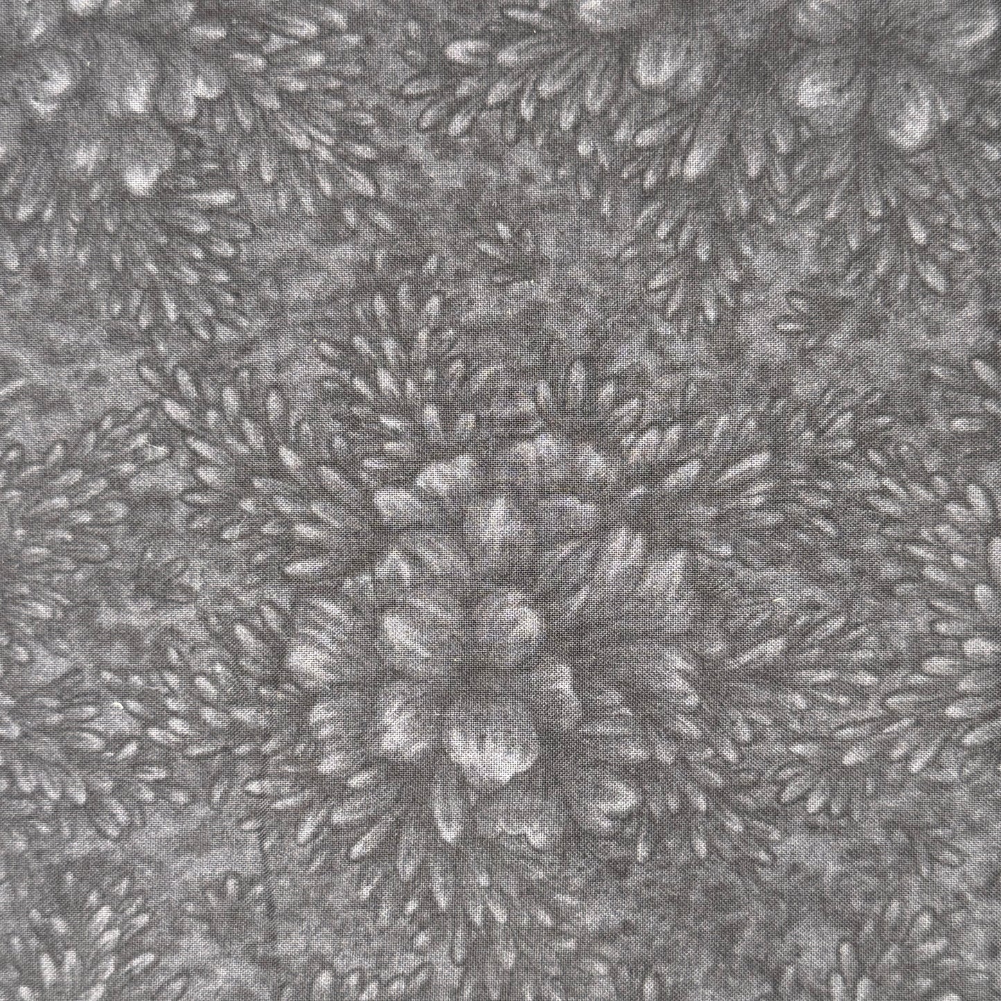 Black on Black Floral Cotton Blend: 2 yds