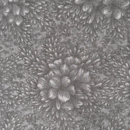 Black on Black Floral Cotton Blend: 2 yds