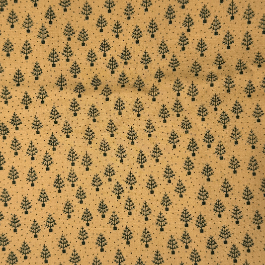 Green Mini Trees Cotton: 2 yds
