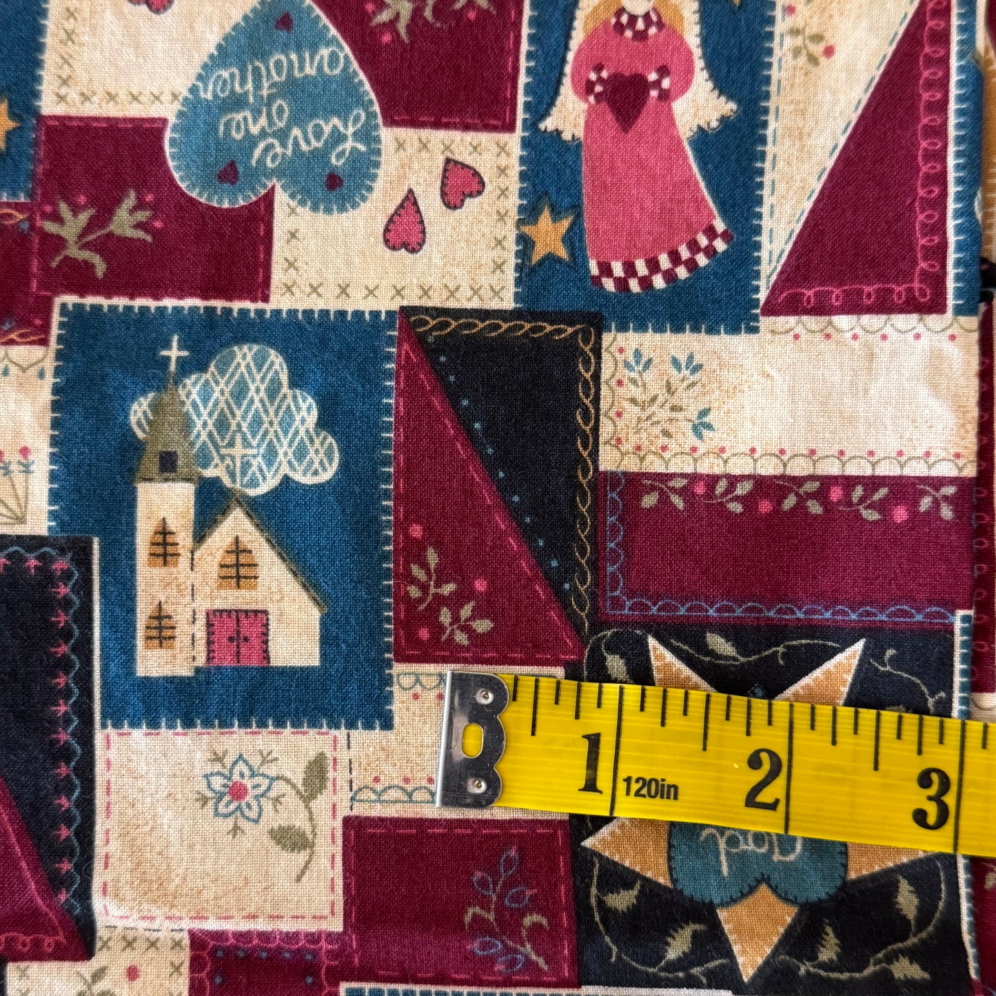 God Bless Patchwork Cotton: 2 yds
