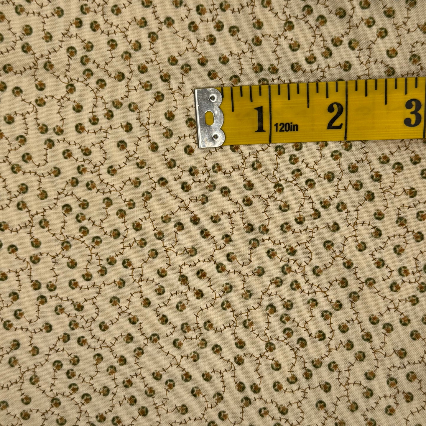 Tan Climbing Vines Cotton: 4 yds