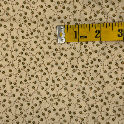 Tan Climbing Vines Cotton: 4 yds