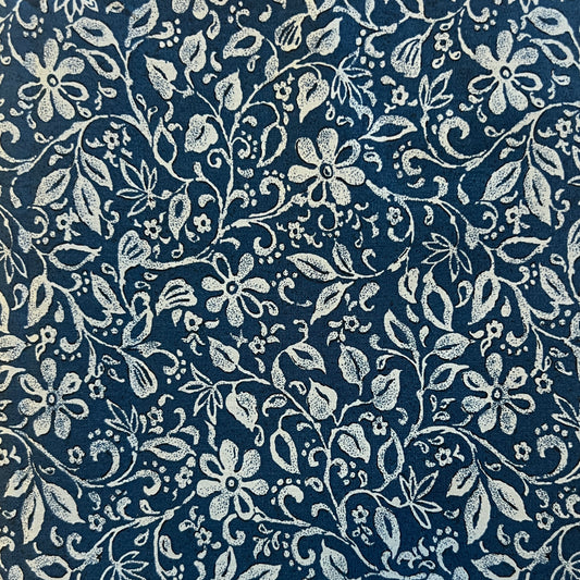 Blue Vines Floral Cotton: 3.75 yds