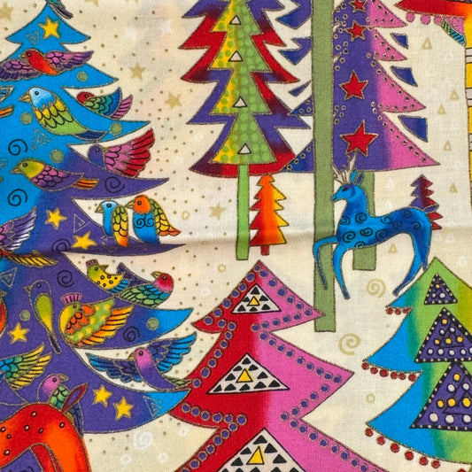 Rainbow Christmas Cotton: 1 yd