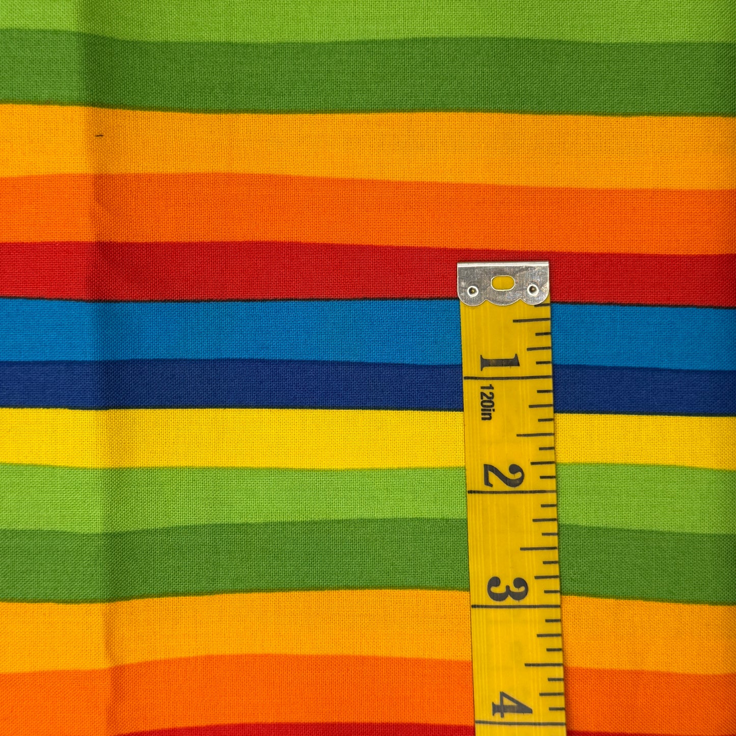 Rainbow Striped Cotton: 1.5 yds