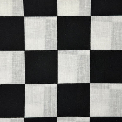 Black & White Checkered Cotton Blend: 1.5 yds