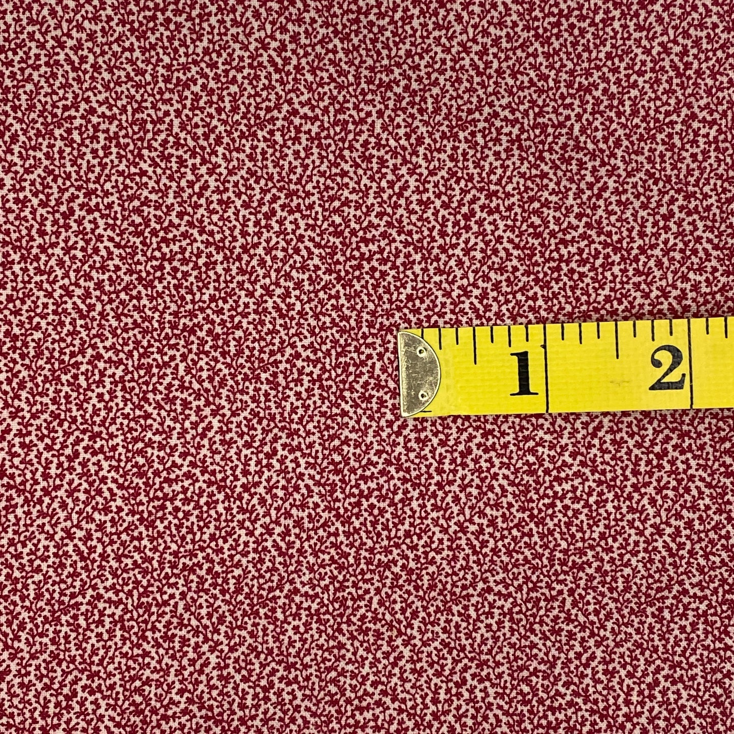 Red Micro Branches Cotton: 2.25 yds