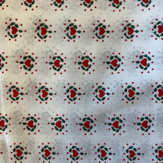 Holly & Big Hearts Cotton: 2 yds