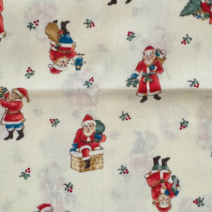 Vintage Santa Cotton: 1 yd