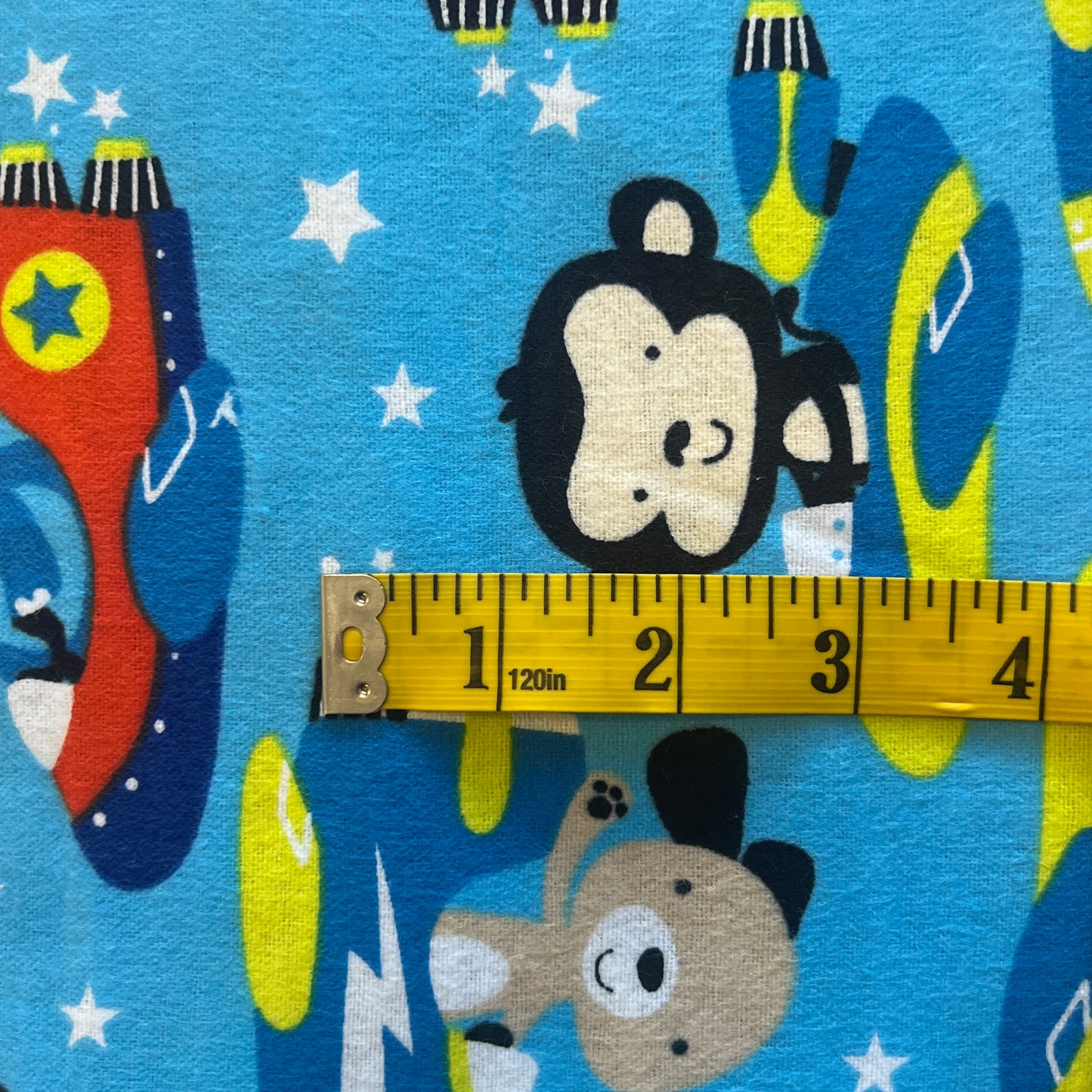 Pets in Space Flannel: 2 yds
