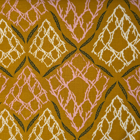 Butterscotch Branches & Vines Cotton: 2 yds