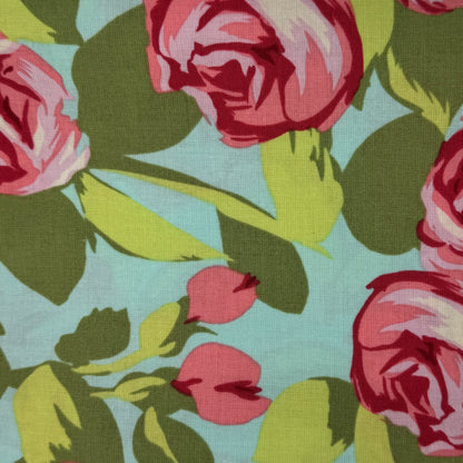 Tumble Roses Cotton Blend: 2.25 yds