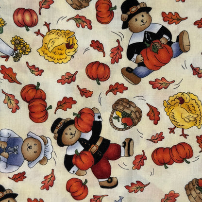 Autumn Bears Cotton: 1 yd