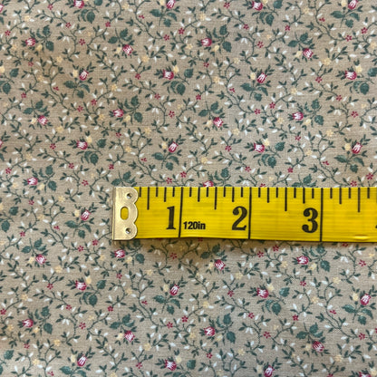 Pink, Yellow & White Micro Floral Cotton: 2.5 yds