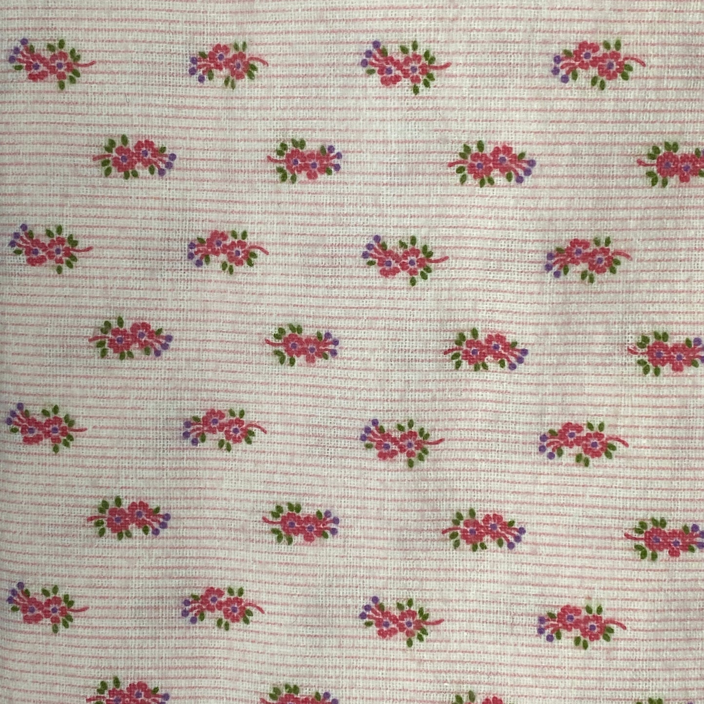 Pink Striped Floral Flannel: 1.75 yds