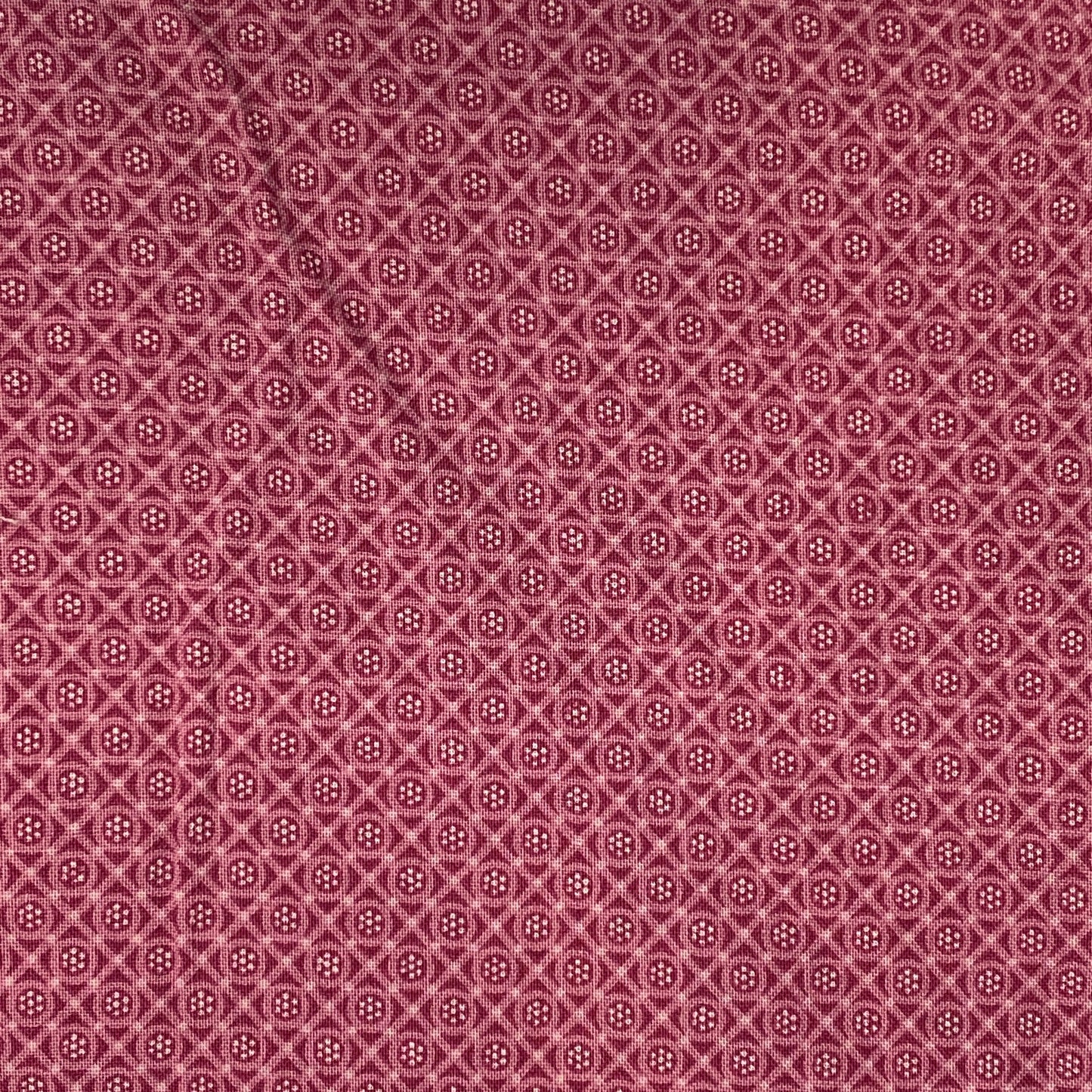 Red Geometric Cotton: 3 yds