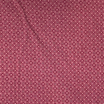 Red Geometric Cotton: 3 yds