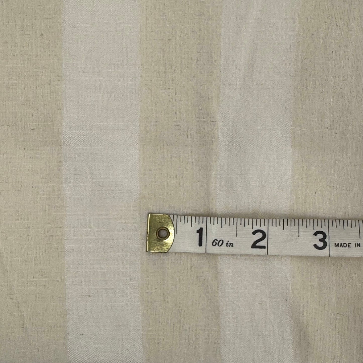Sheer Ivory Shadow Stripe Cotton/Rayon Blend: 2 yds