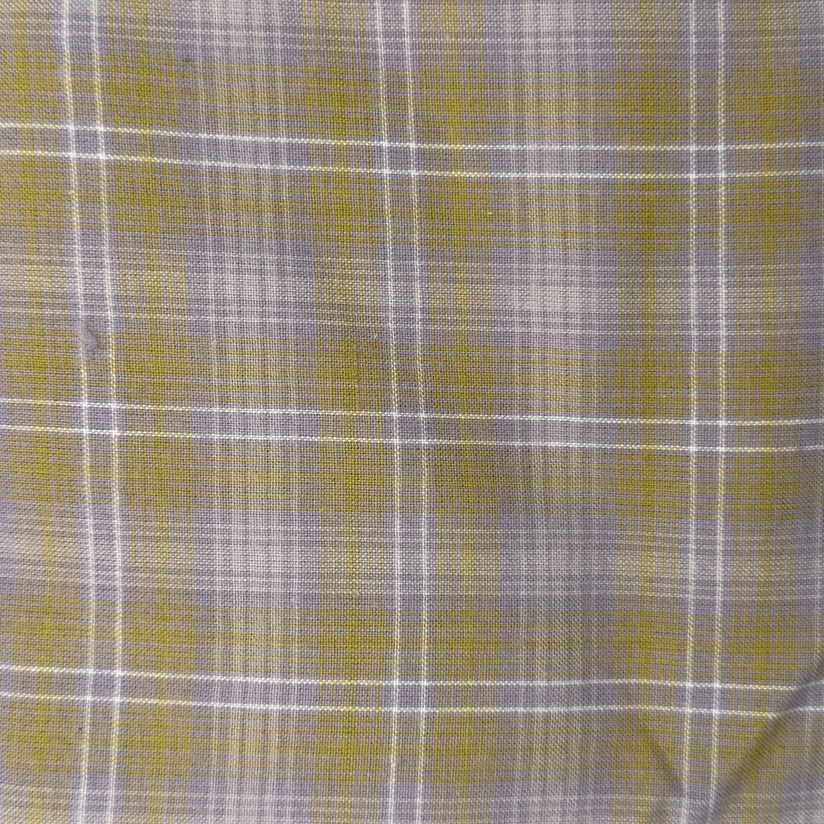 Purple & Yellow Plaid Flannel Shirting: 4 yds