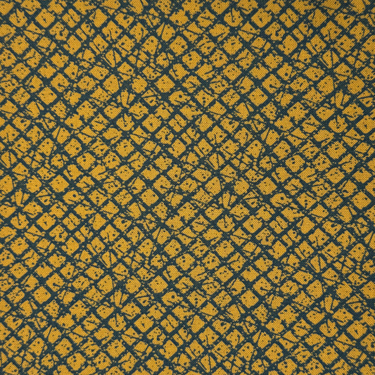 Green & Gold Diamonds Cotton: 2 yds