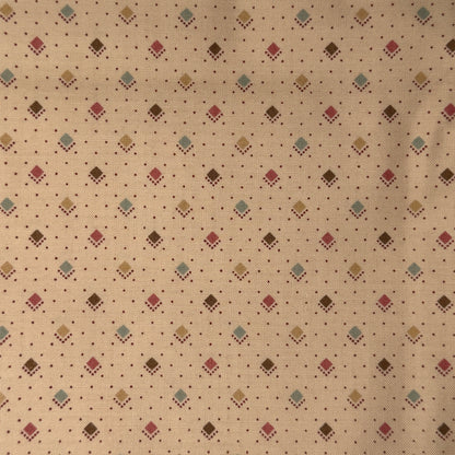 Cream With Diamonds Cotton: 3 yds