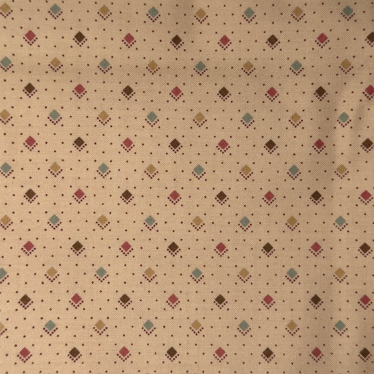 Cream With Diamonds Cotton: 3 yds