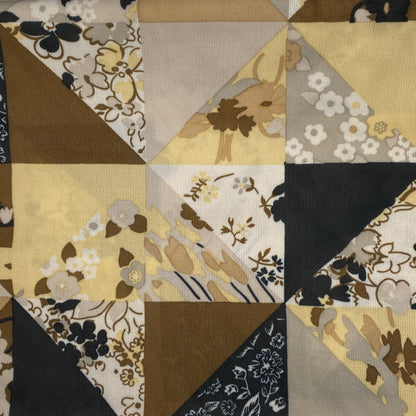 Neutral Tones Floral/Solid Mix Poly: 1.25 yds