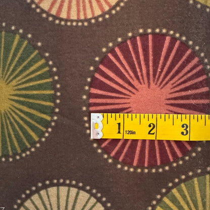Brown Radial Circles Outdoor Home Decor: 5.25 yds