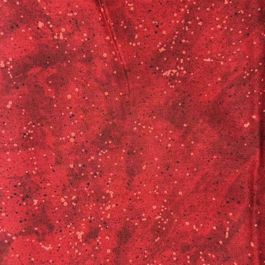 Tonal Red With Dots Cotton: 1 yd