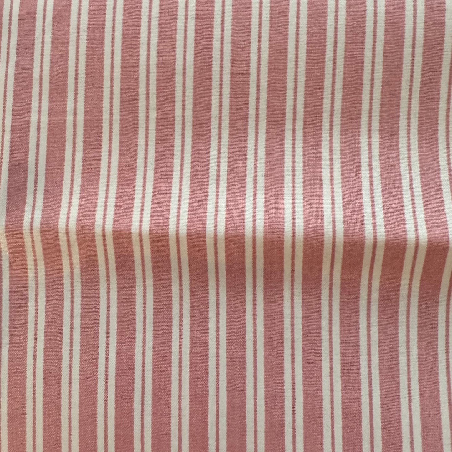 Pink & White Striped Treated Poly: 1.5 yds
