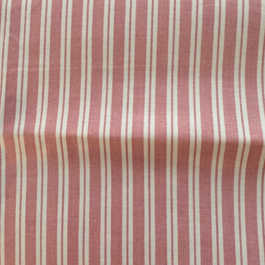 Pink & White Striped Treated Poly: 1.5 yds