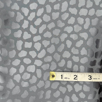 Lightweight Pewter Giraffe Hide Damask Weave Poly: 2 yds