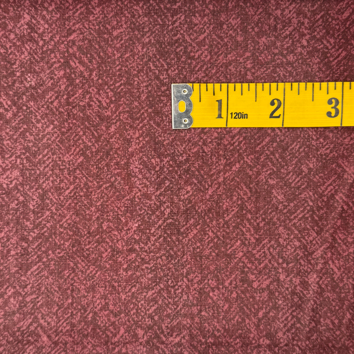 Mauve Texted Print Starched Cotton Blend: 3 yds