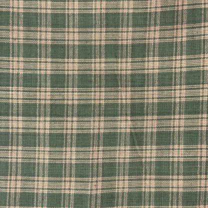 Green and Tan Woven Plaid Homespun: 2 yds