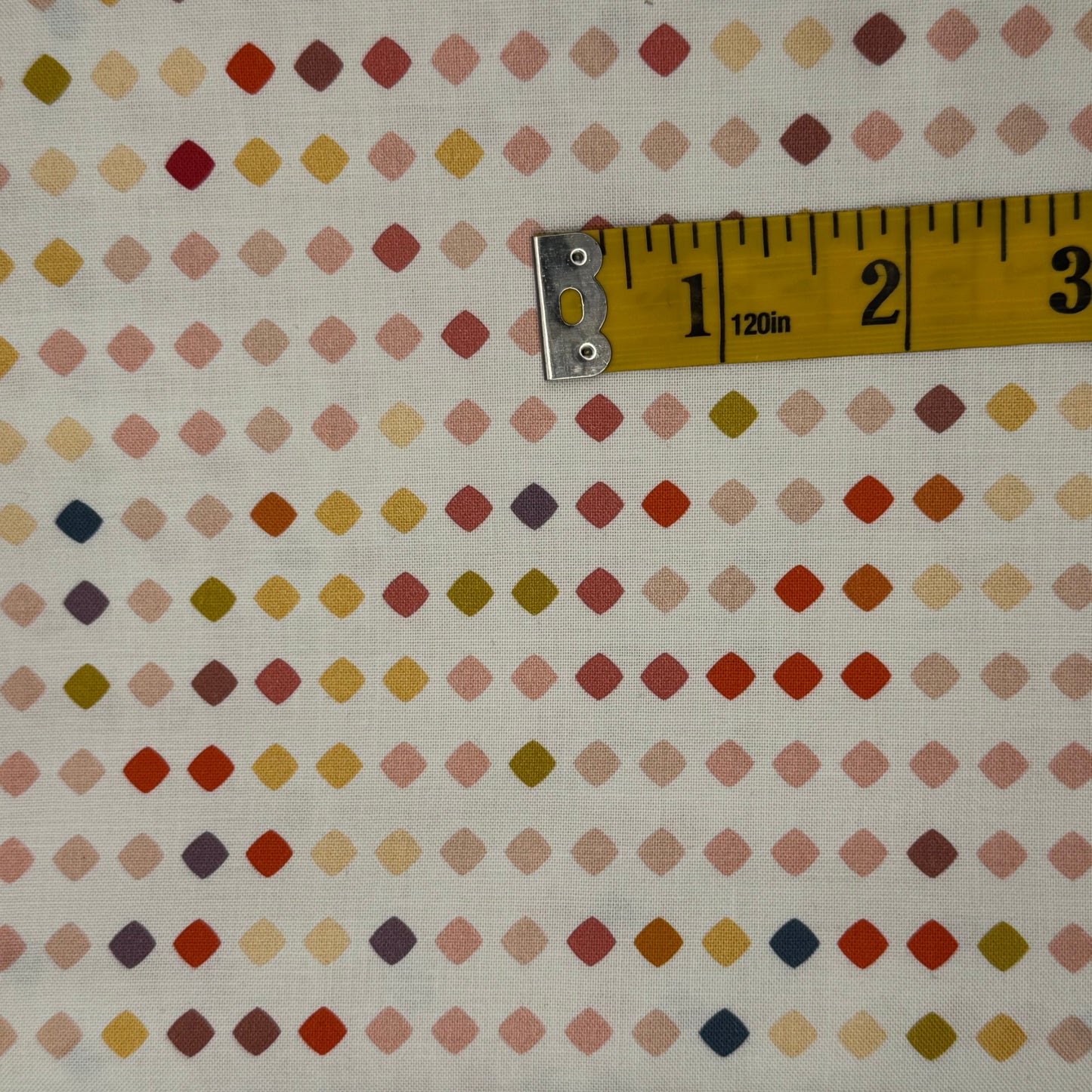 Multi Color Diamonds Cotton: 2 yds