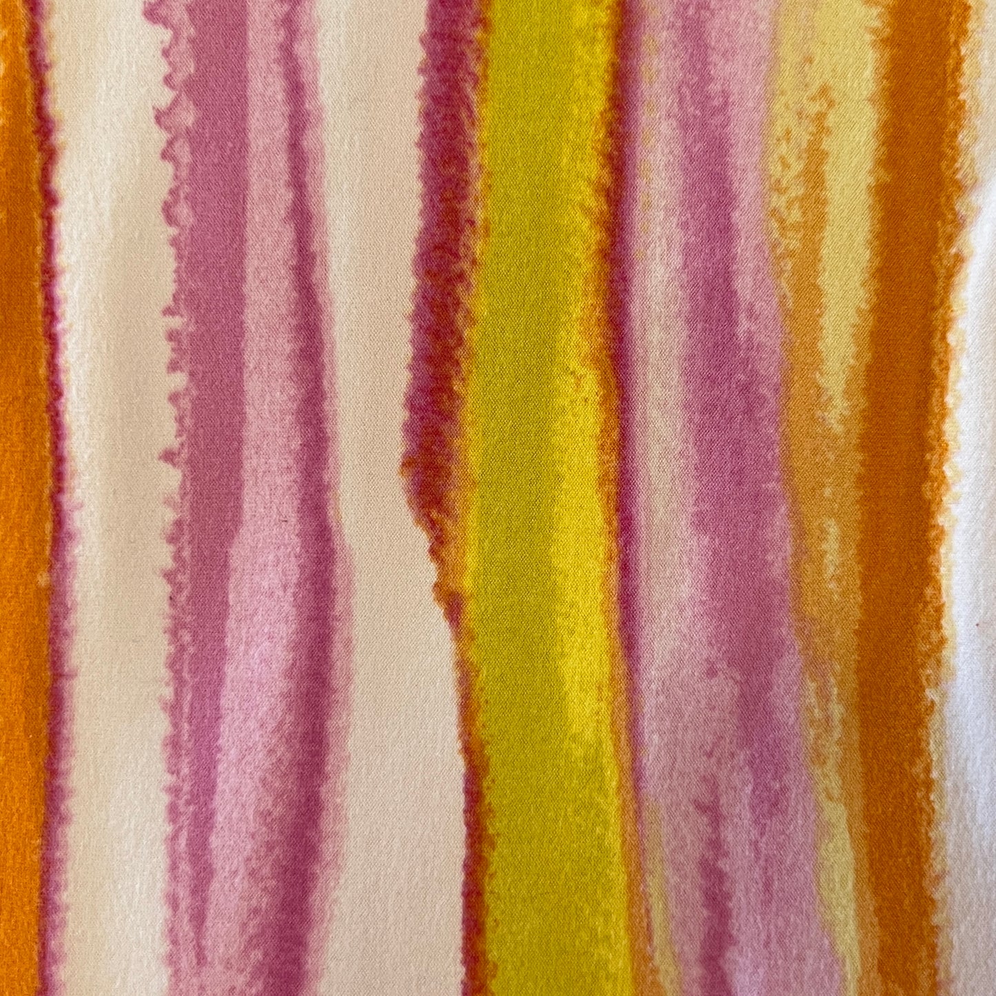 Pink, Orange & Yellow Striped Stretch Jersey: 3 yds