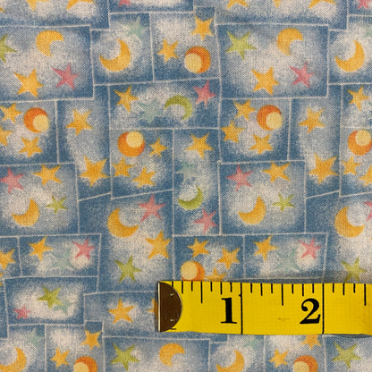 Stars and the Moon Cotton: 1 yd