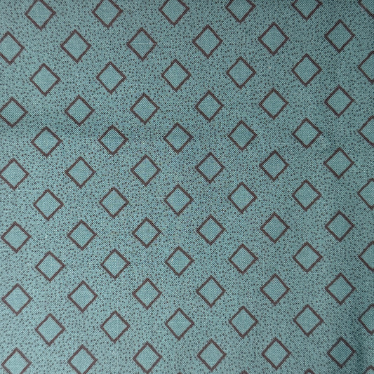 Dark Green With Black Diamonds Cotton: 1 yd