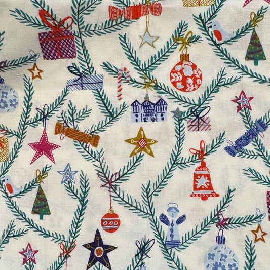 Christmas Ornaments Cotton: 1 yd
