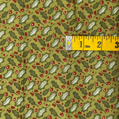 Christmas Holly Cotton: 3.75 yds