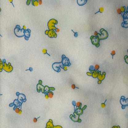 Bears & Bunnies Vintage Flannel: 1 yd
