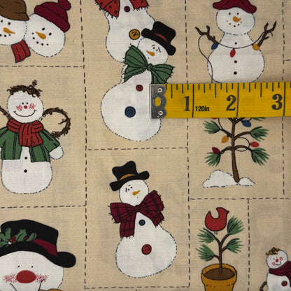 Snowmen in the Garden Cotton: 3.5 yds