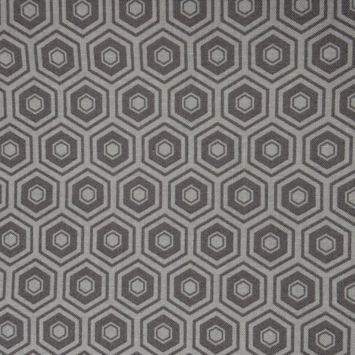 Grey Hexagons Cotton: 2 yds