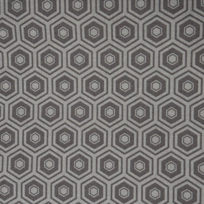 Grey Hexagons Cotton: 2 yds